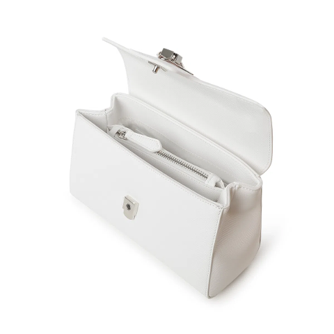 Borsa a Tracolla con patta  Saffiano VBS1IJ13 platino VALENTINO DIVINA