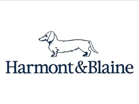 Cintura in tessuto/pelle con bassotto all-over Linea  Belts Denim Harmont & Blaine