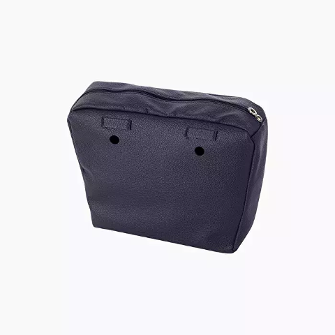 Sacca interna mini  con passanti con effetto bottalato blu linea O BAG Mini O Bag