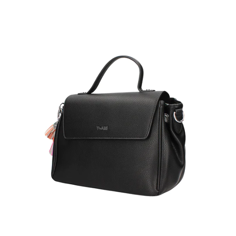 BORSA  A MANO CON TRACOLLA PASHBAG +SCIARPA IN OMAGGIO NERO LINEA LIKE IT  MODELLO ALYSSA ATELIER DU SAC