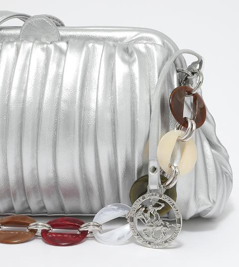 BORSA POCHETTE  NAPPA PLISSETTATA Linea Flora BH-2873 BEVERLY HILLS POLO CLUB