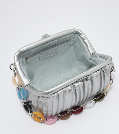 BORSA POCHETTE  NAPPA PLISSETTATA Linea Flora BH-2873 BEVERLY HILLS POLO CLUB