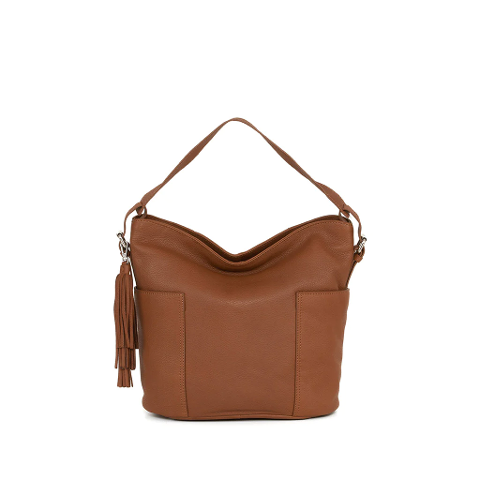 Borsa a  sacca  in pelle Marrone 4356264 THE TREND