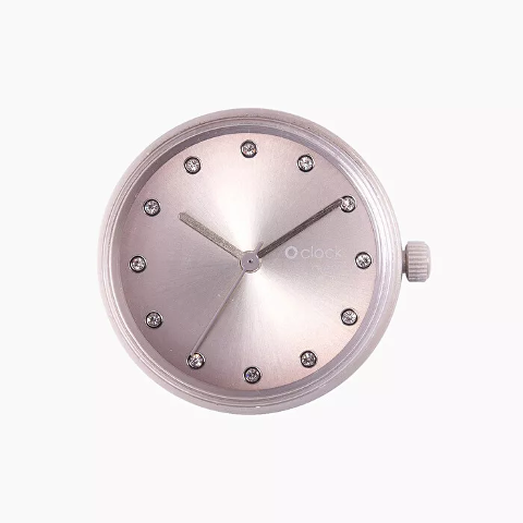 Orologio  meccanismo Diamonds grigio  + cinturino nero O bag O clock Great Dimensione 36mm diametro