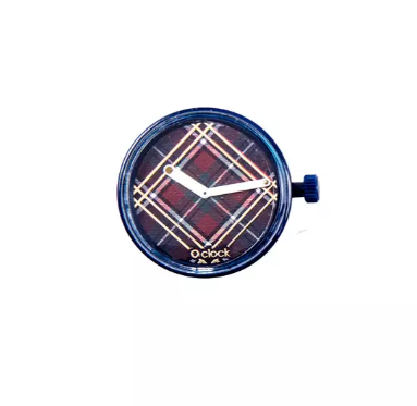 Meccanismo Royal Ascott tartan blu O Bag linea O clock Dimensione 32mm diametro