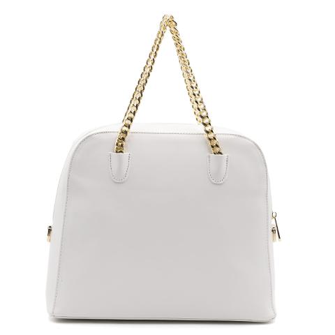 BORSA A MANO CON CATENA E TRACOLLA BIANCA Linea Angelina RBR910B5803 ROCCOBAROCCO