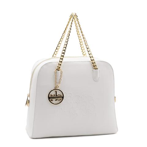BORSA A MANO CON CATENA E TRACOLLA BIANCA Linea Angelina RBR910B5803 ROCCOBAROCCO