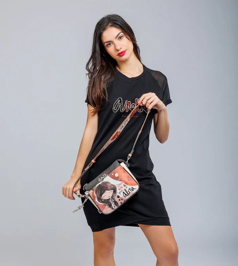 BORSA A TRACOLLA  3 ZIP ANEKKE Linea Alma