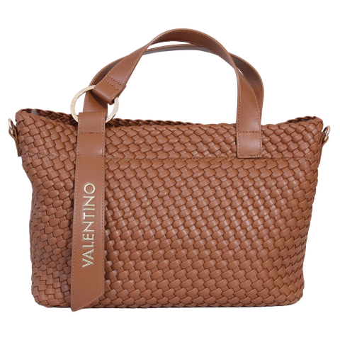 BORSA A MANO CON TRACOLLA  INTRECCIATA CUOIO VALENTINO SHANTEL