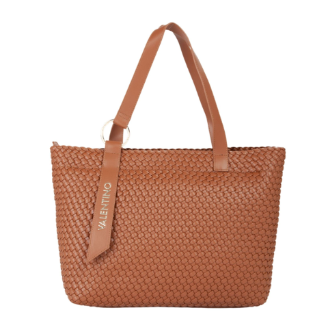 BORSA SHOPPER  INTRECCIATA CUOIO VALENTINO Shantel