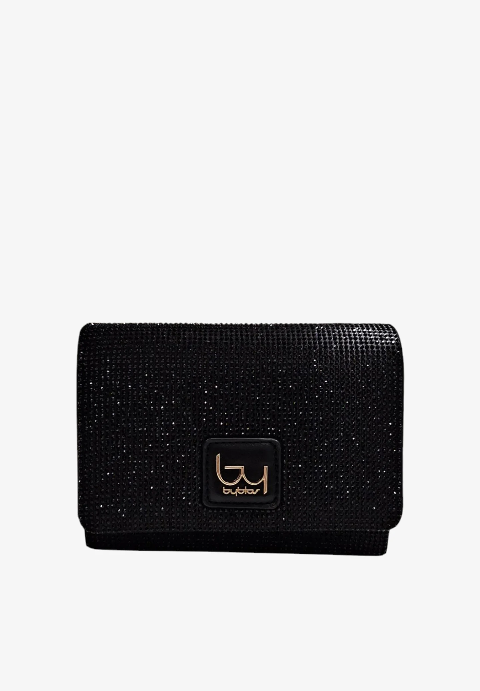 Borsa Pochette con strass nero By Byblos LINEA  PERSEUS