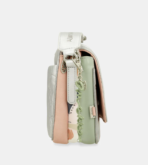 BORSA A TRACOLLA  2 SCOMPARTI CON PATTA OVALE ANEKKE Linea Alma