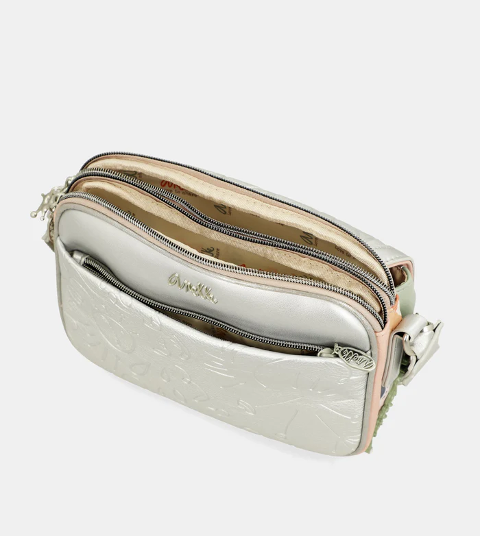 BORSA A TRACOLLA  2 SCOMPARTI CON PATTA OVALE ANEKKE Linea Alma