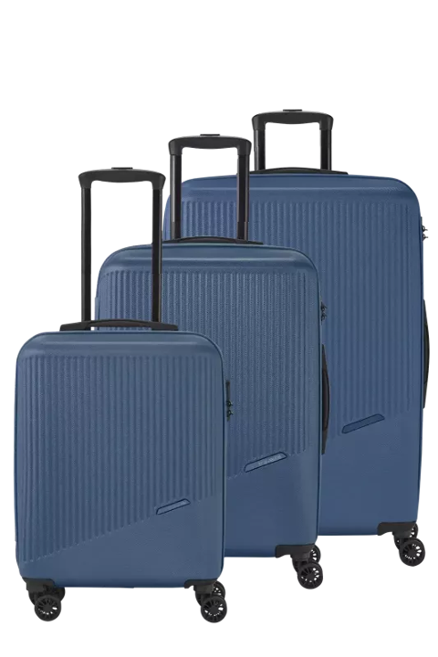 Set 3 trolley grande - medio - cabina Blu TRAVELITE Linea BALI
