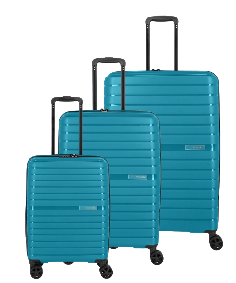 Set 3 trolley grande - medio - cabina  petrolio TRAVELITE Linea Trient