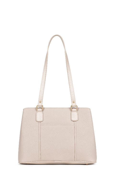BORSA A SPALLA CON 2 MANICI COLORE GRIGIO ORO HEXAGONA LINEA  ABI