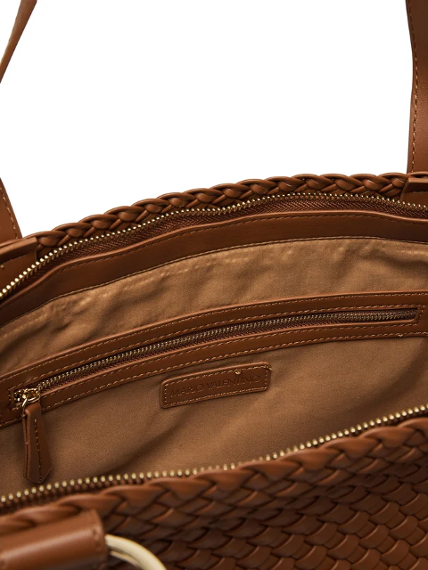 BORSA SHOPPER  INTRECCIATA CUOIO VALENTINO Shantel