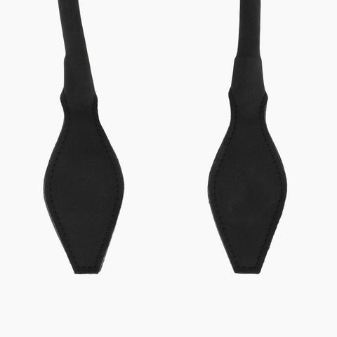 Manico lungo a rombo effetto suede nero O Bag o bag