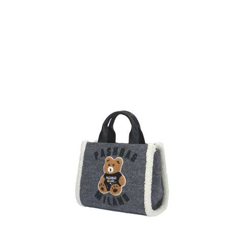 BORSA  A MANO CON TRACOLLA GRIGIA PASHBAG Mini Marge