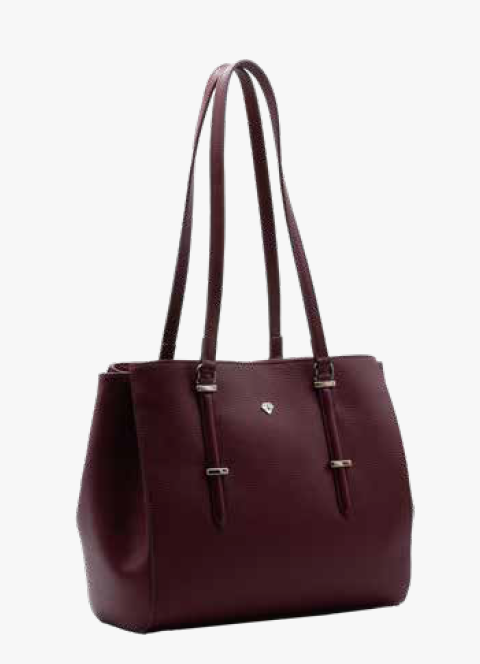Borsa Shopping in pelle  Bordo Caleidos linea pelle