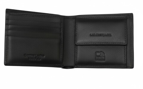 PORTAFOGLIO PELLE  UOMO NERO lumberjack LINEA DOVER