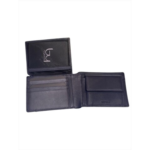 PORTAFOGLIO PELLE  UOMO BLU CON RIBALTINA By Byblos LINEA ANSEL