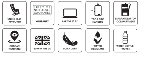 ZAINO DA VIAGGIO Classic Tech 28 ABSOLUTE BLACK Cabin Zero CABIN ZERO