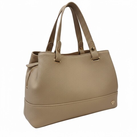 BORSA SHOPPER  CON TRACOLLA CASTORE Caleidos linea pelle