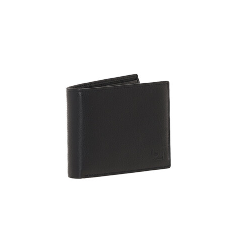 PORTAFOGLIO PELLE  UOMO NERO  CON RIBALTINA By Byblos LINEA HYROBE