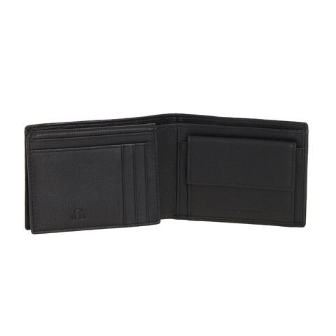 PORTAFOGLIO PELLE  UOMO NERO  CON RIBALTINA By Byblos LINEA HYROBE