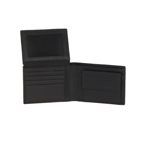 PORTAFOGLIO PELLE  UOMO NERO  CON RIBALTINA By Byblos LINEA HYROBE