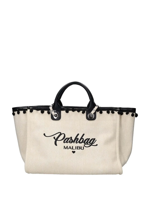 BORSA SHOPPER TESSUTO CANVAS NATURAL PASHBAG LINEA BEACH