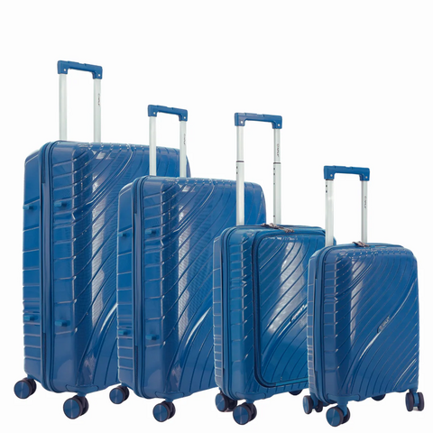 Set 4 trolley grande - medio - cabina-cabina p/c  BLU NPLE Linea travel guard pro