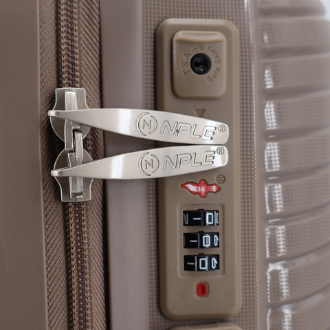 Set 3 trolley grande - medio - cabina-cabina espadibile Khaki NPLE Linea SOLID