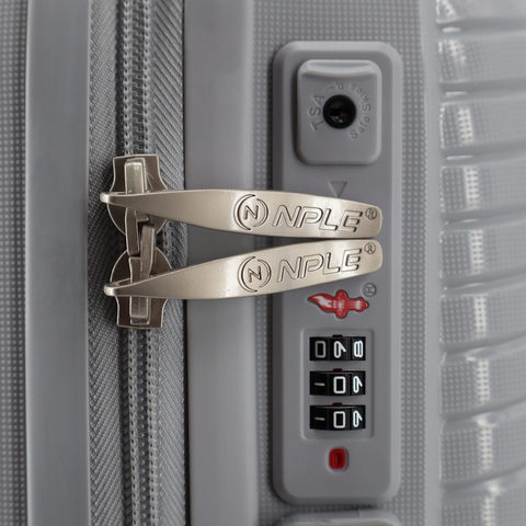 Set 3 trolley grande - medio - cabina-cabina espadibile grigio chiaro NPLE Linea SOLID