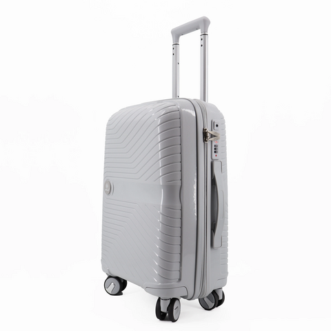 Set 3 trolley grande - medio - cabina-cabina espadibile grigio chiaro NPLE Linea SOLID