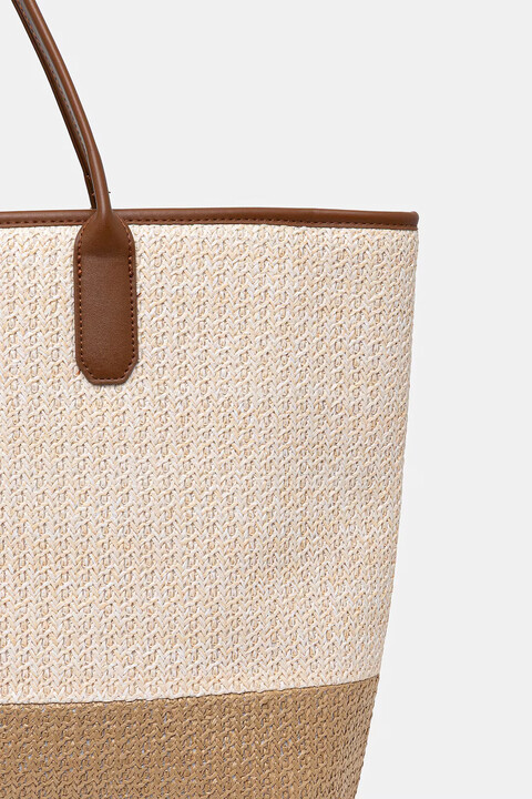 BORSA SHOPPER  INTRECCIATA RAFIA BEU2P8695WP U.S. POLO ASSN. LINEA POOL PARTY