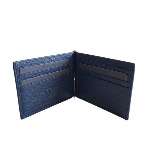 PORTAFOGLIO  CARTE CREDITO + CLIP BLU CESARE PACIOTTI 4US