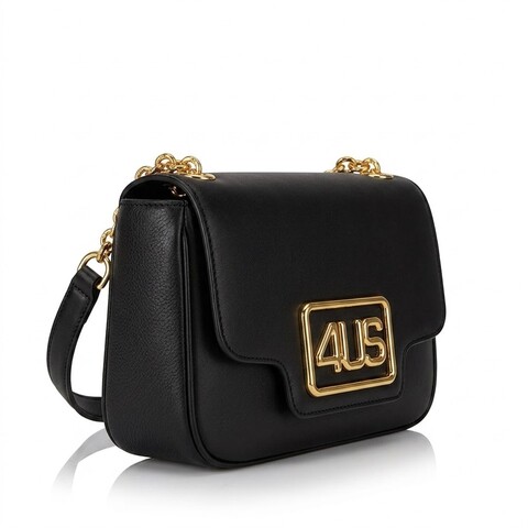 BORSA MINI TRACOLLA CON PATTA  NERA 4US CESARE PACIOTTI 4US EMBER