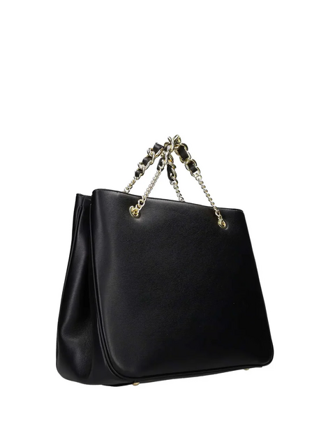 BORSA  SHOPPER CON MANICI CORTI CON CATENA NERA 4US CESARE PACIOTTI 4US EMMA