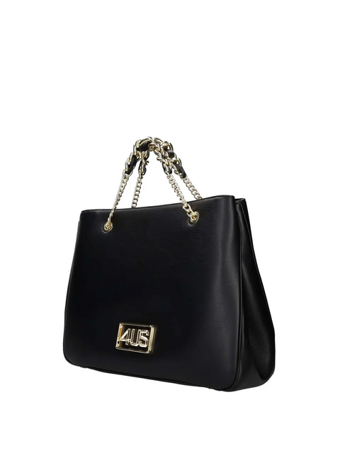 BORSA  SHOPPER CON MANICI CORTI CON CATENA NERA 4US CESARE PACIOTTI 4US EMMA