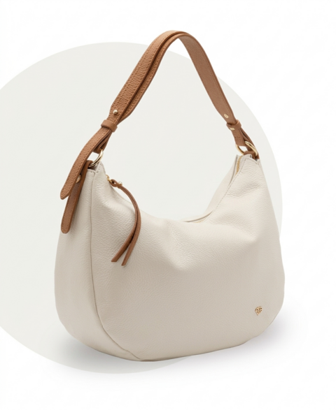Borsa a Tracolla Beige Caleidos linea pelle