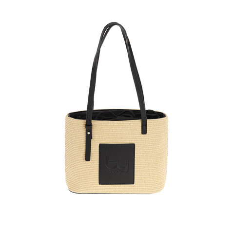 BORSA SHOPPER  PAGLIA INTRECCIATA BYBS86B01 By Byblos LINEA TESSUTO ECOPELLE
