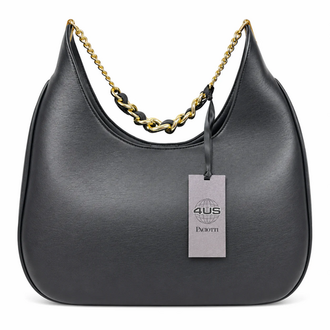 Borsa a tracolla Hobo nero 4US CESARE  PACIOTTI LINEA TESS