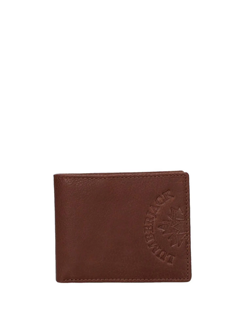 PORTAFOGLIO PELLE  UOMO MARRONE lumberjack LINEA TRUMBLE