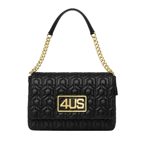 BORSA A TRACOLLA CON CATENA NERA 4US CESARE PACIOTTI 4US MABEL
