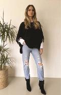 Poncho donna con frange KBAS 3512120