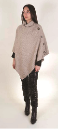 Poncho donna con bottoni 3512219 KBAS