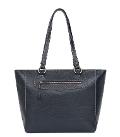 Borsa shopper pelle  blu HEXAGONA Linea wild pelle