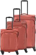 Set 3 trolley grande - medio - cabina 55/67/77 cm Corallo TRAVELITE Linea Croatia expandibile